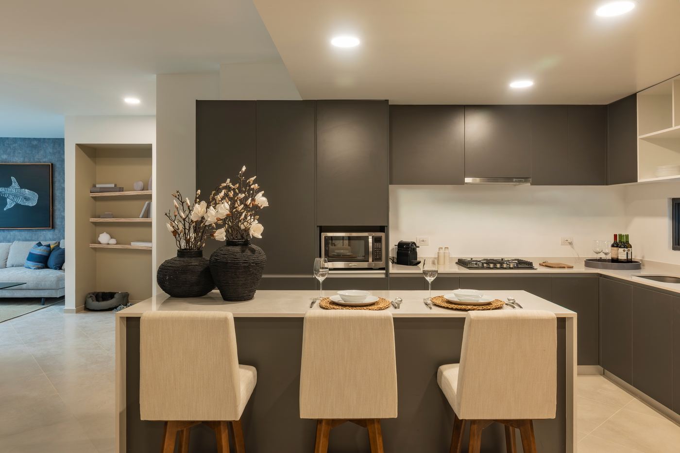 Intérieur moderne d'une résidence à Ciudad Mayakoba